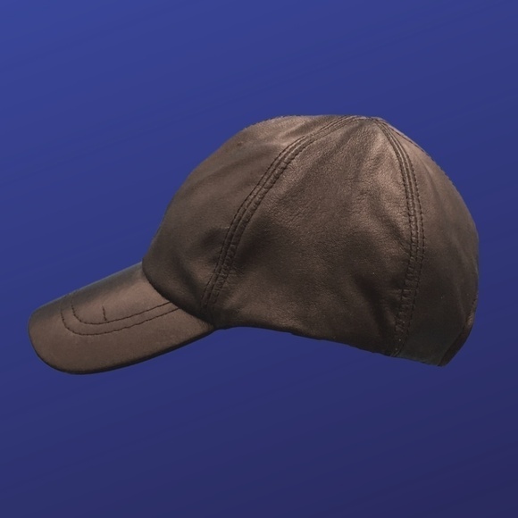 Unbranded Women’s 100% LEATHER BASEBALL CAP,  Adjustable, BLACK, One Size, EUC main image 7